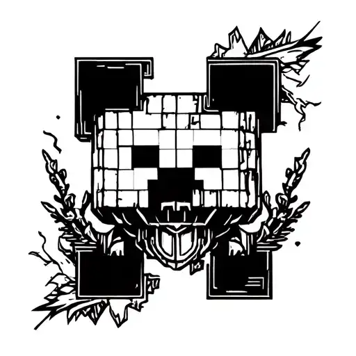 Minecraft Shubble Youtuber Tattoo Design