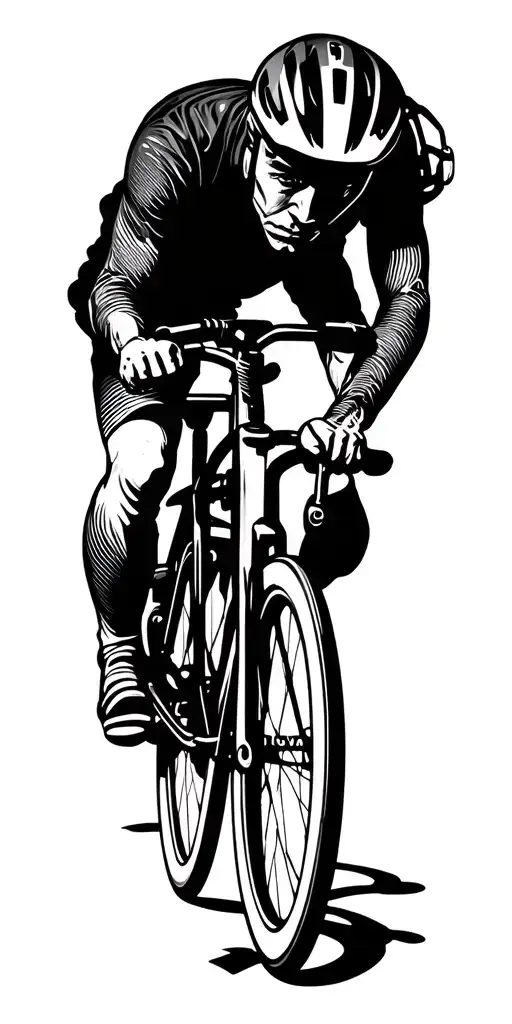 Mechanic Tools Forming A Silhouette Of A Cyclist