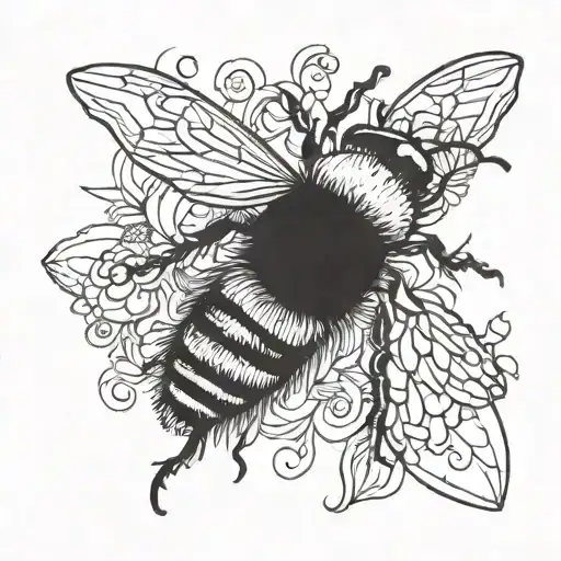 Bumble Bees Flying