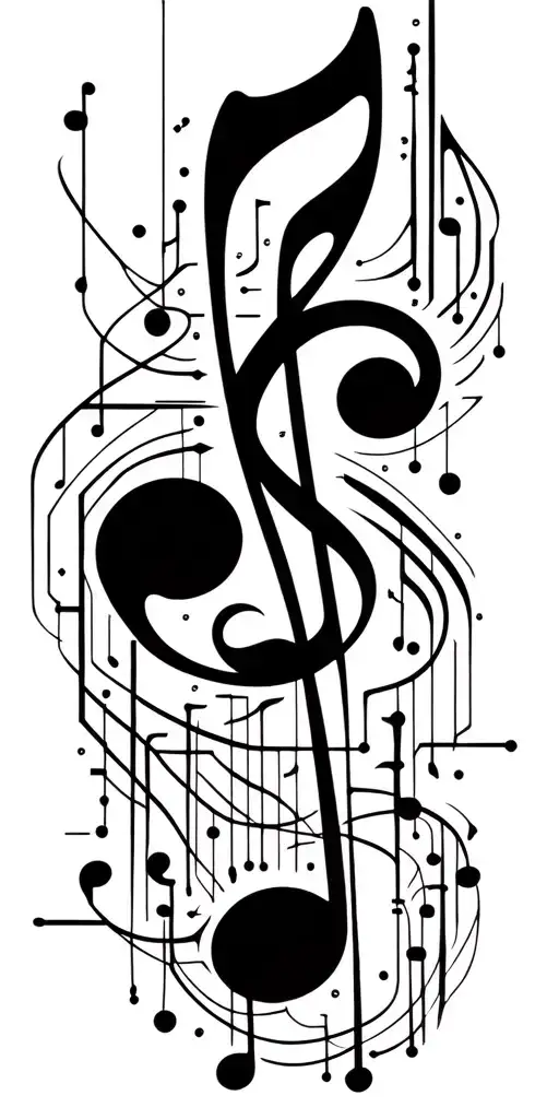Incorporate Musical Notes And Circuit Patterns Into A Unique Design