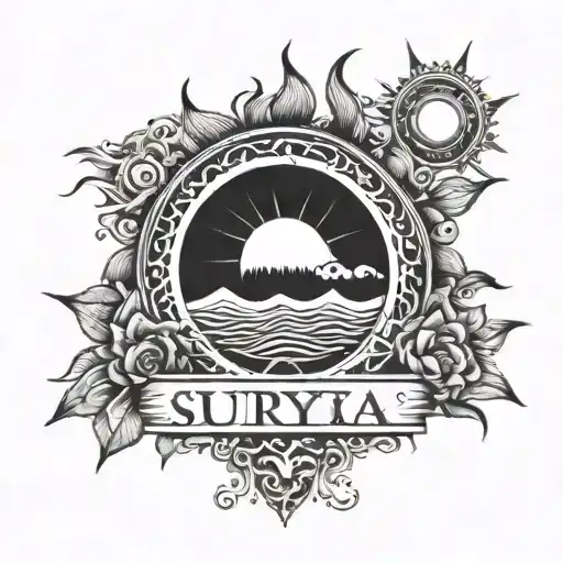 Surya Name With Sun Rising
