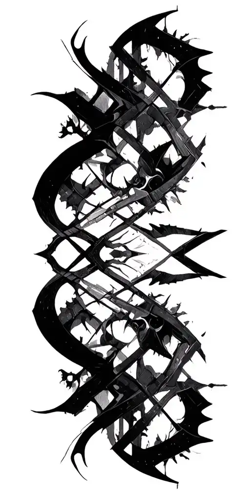 Cyber Sigilism Gothic Brutalism Bold Abstract Dynamic Modern Neogothic