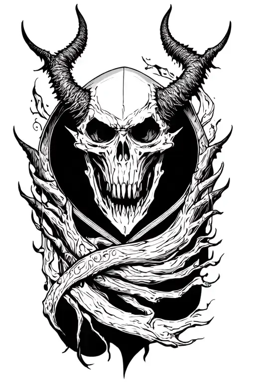 Demon And Reaper Outline