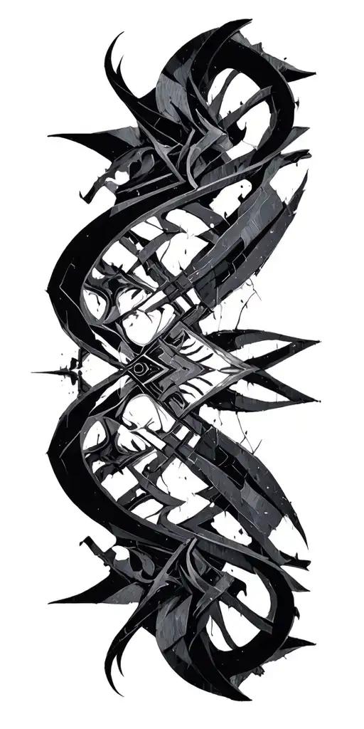 Cyber Sigilism Gothic Brutalism Bold Abstract Dynamic Modern Neogothic