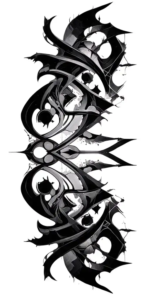 Cyber Sigilism Gothic Brutalism Black Abstract Dynamic Modern Neogothic