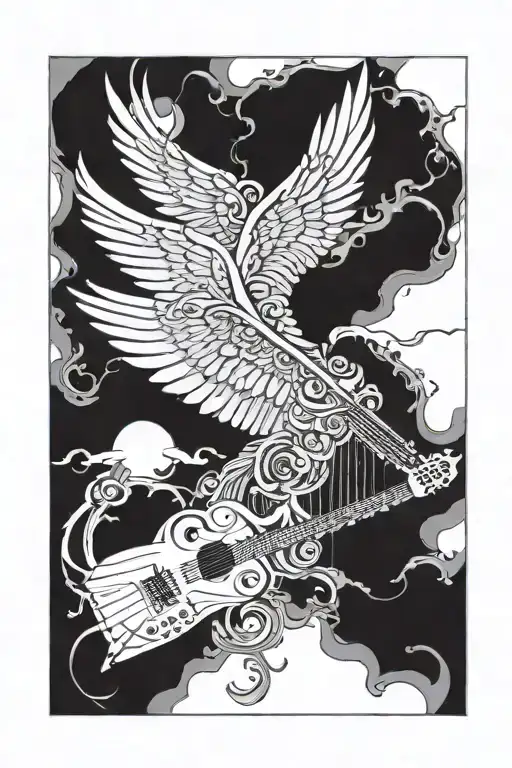 Music And Wings Spread Wide