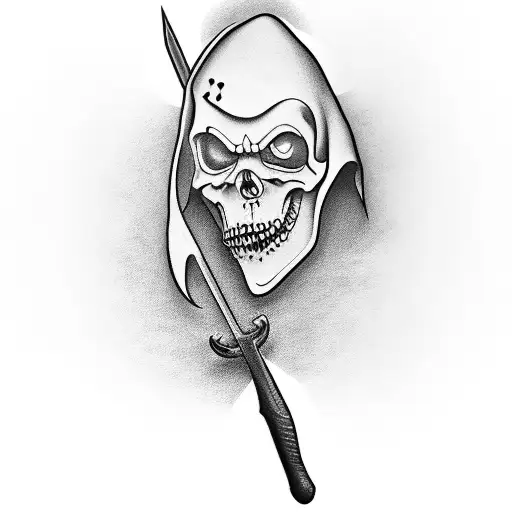 Grim Reaper With Clock