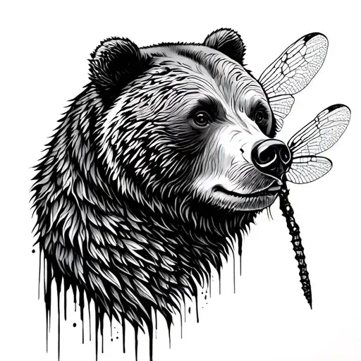 Bear And Dragonfly