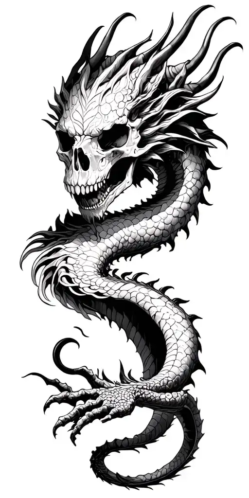 Dragon And Skull