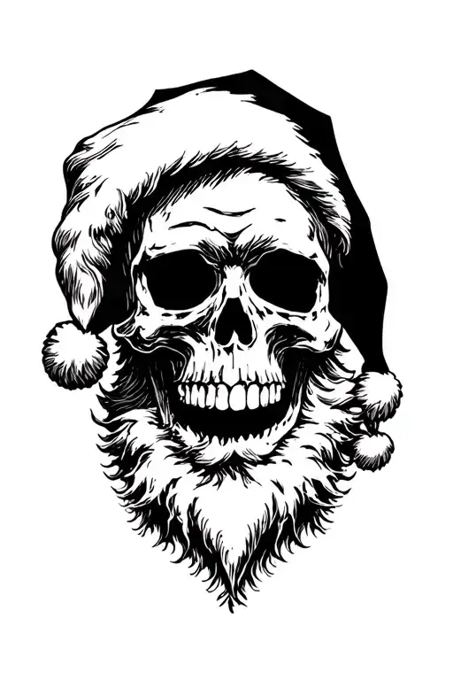 Santa Death Back Tattoo Design