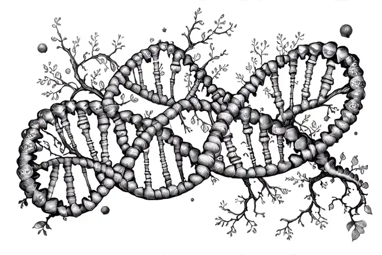 Dna Double Helix Forming Family Tree