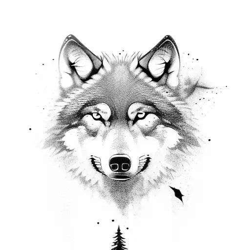 A Majestic Wolf Running Through A Smoky Forest