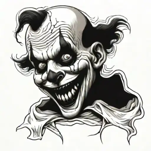 Terrifier3 Clownhead Creepy Smiling Realistic Portrait