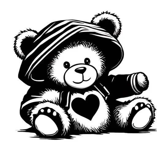 Teddy Bear With Hoodie And Heart