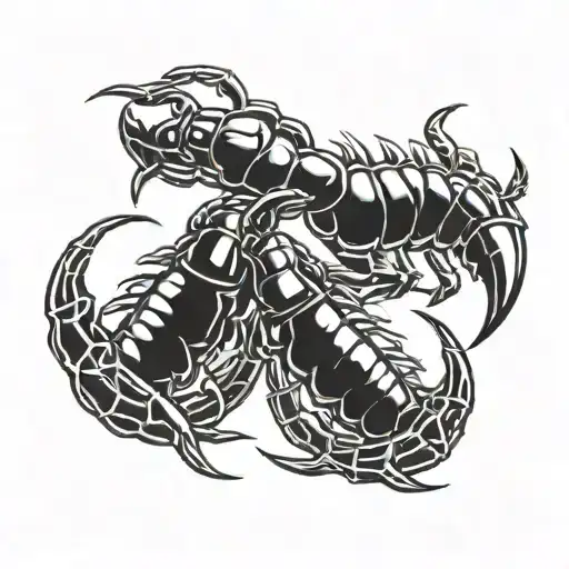 Two Scorpions Making A Heart With Their Tails