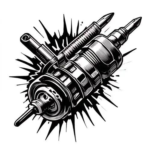 Engine Piston Rods Spark Plugs