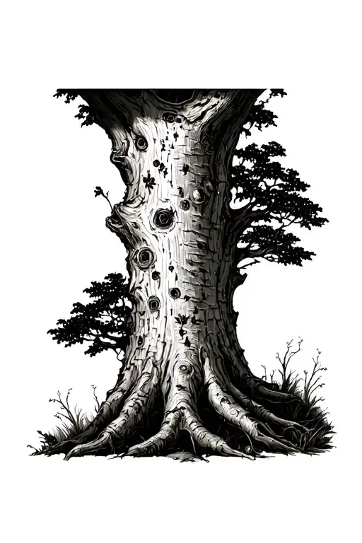 Tree Trunk Drawn