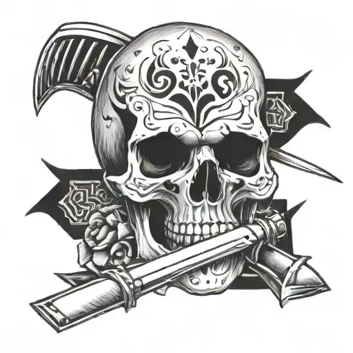 Skull And Knife