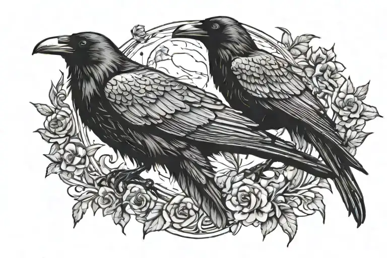 2 Raven And Moon