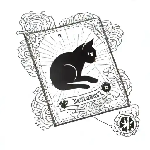 Minimalist Passport Tattoo With Cat Paw Print