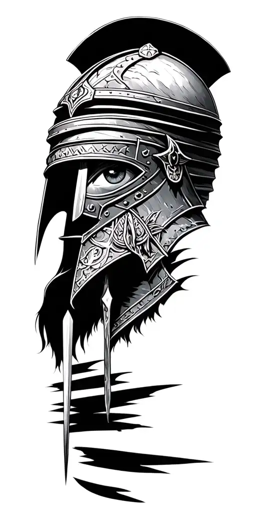 Gladiator At War With The Eyes Of The World Between