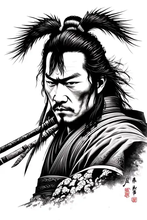 Miyamoto Musashi Tattoo Design