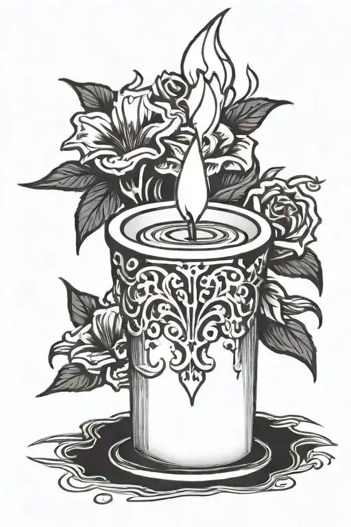 Lit Candle With An Unlit Candle Inverted