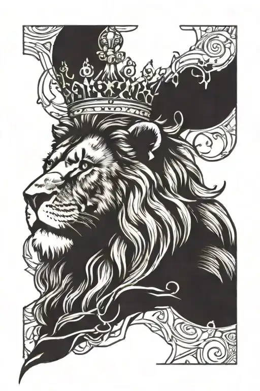 Lion Wearing A Crown
