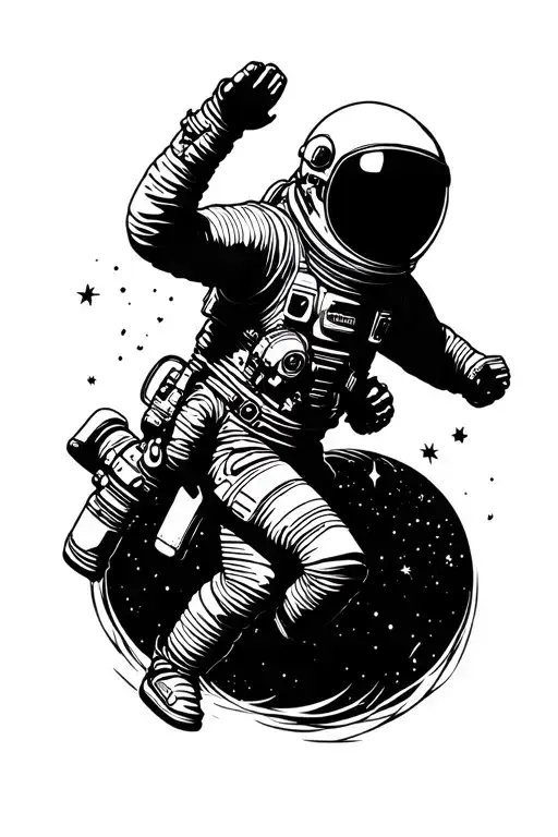 Astronaut Falling