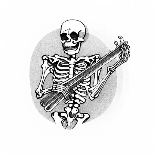 Skeleton Playing A Musical Instrument