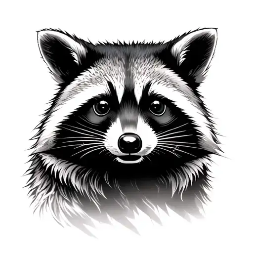 Racoon Wairing A Welding Mask Merged Together