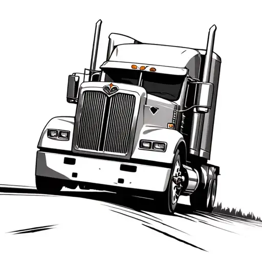 Heartbeat Line With Truck Driving