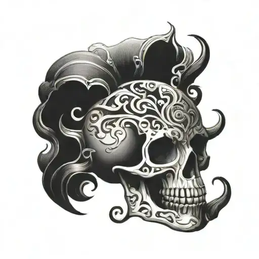 Black Metal Skull