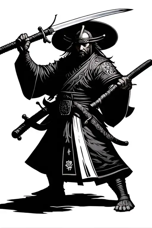 Sword Samurai Standing