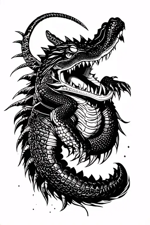 Samurai Alligator Full Body