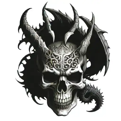 Skull Dragon Surrounded