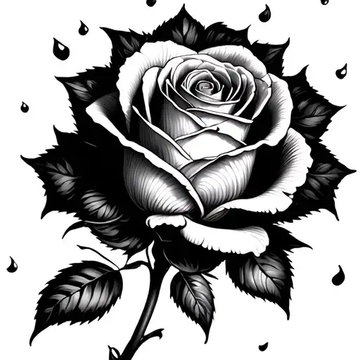 A Rose That Is Loosing Petals Falling