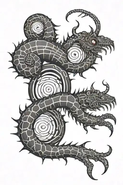 A Centipede Sleeve That Wraps Around Your Arm And Has Sharingan In Its Body Segments