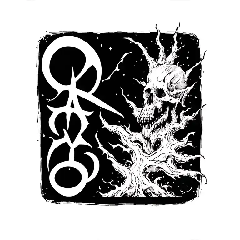 Apocalype Fonts Lettering Tattoo Design