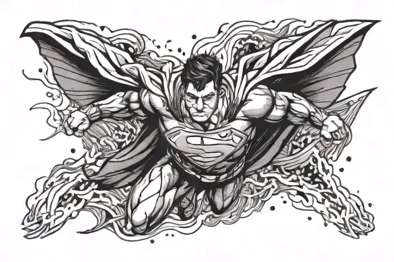 Superman Flying Horizontally