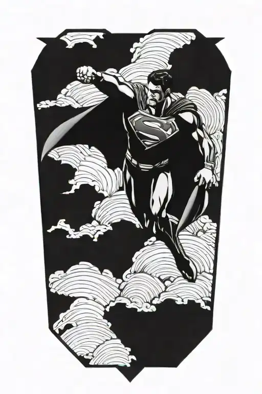 Superman Flying Horizontally