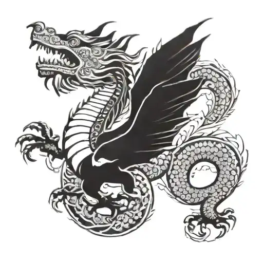 Tibetan Dragon Flying