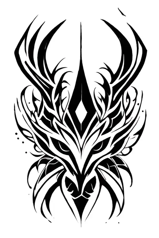 Bold Pointy Tribal Tattoo Design