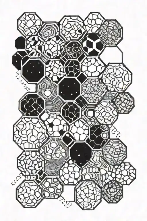 Honey Comb With Geometric Design Connections