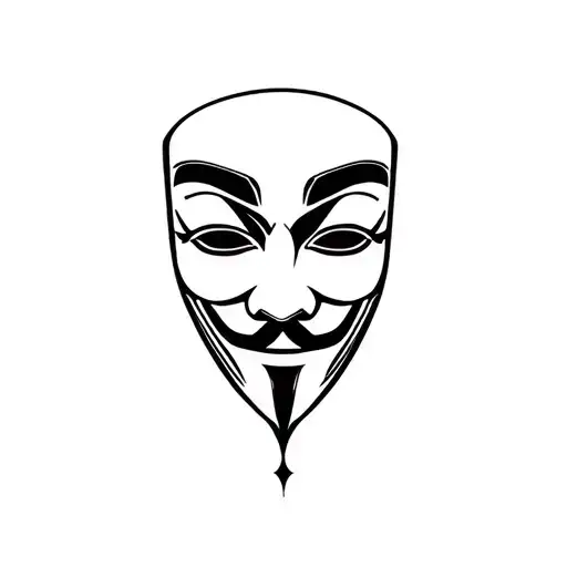 A Person Wearing A V For Vendetta Mask