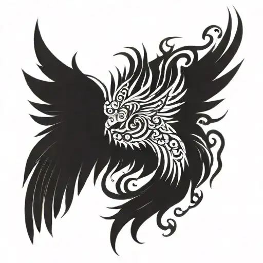 Tribal Phoenix Rising From Ashes