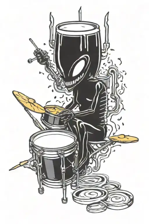 Drums Alien Brewing Beer Bottle Morphing