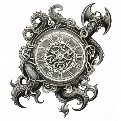 Vikings Kraken Sagittarius Time Clock