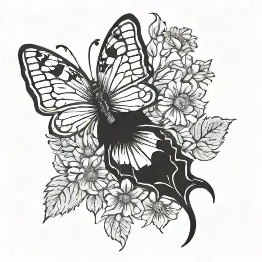 Butterfly And Marigold