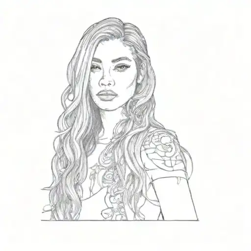 A Woman With Long Hair